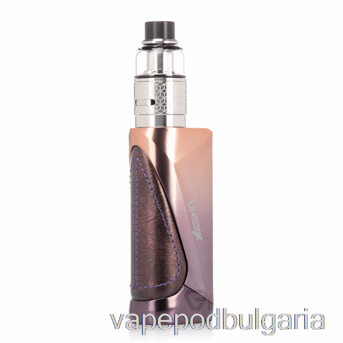 Vape 10000 Дръпки Oxva Unibox Pnm 80w Starter Kit Gold Purple